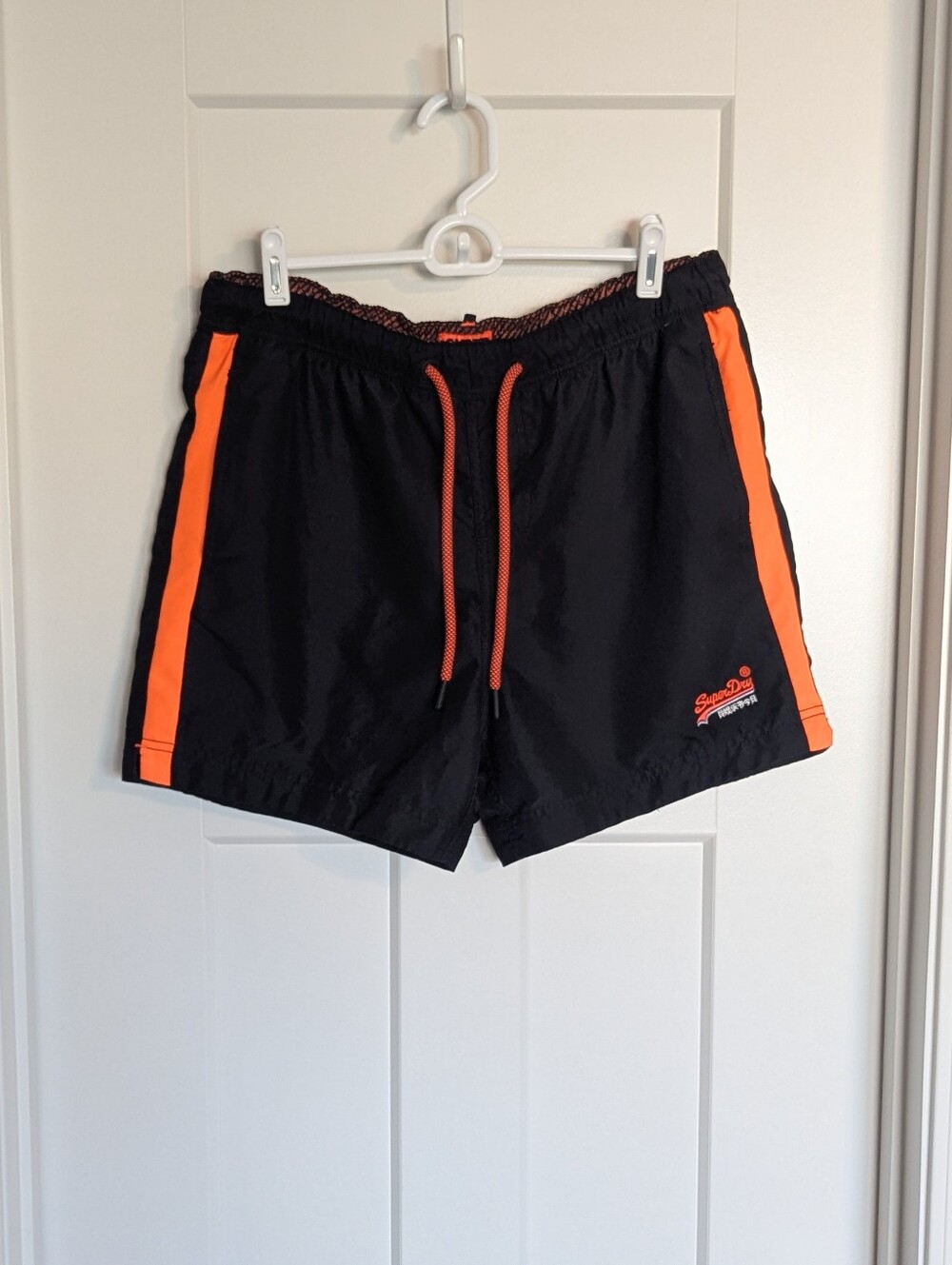 Superdry Swim Beach Volley 4" Shorts - Black Orange sz XL
